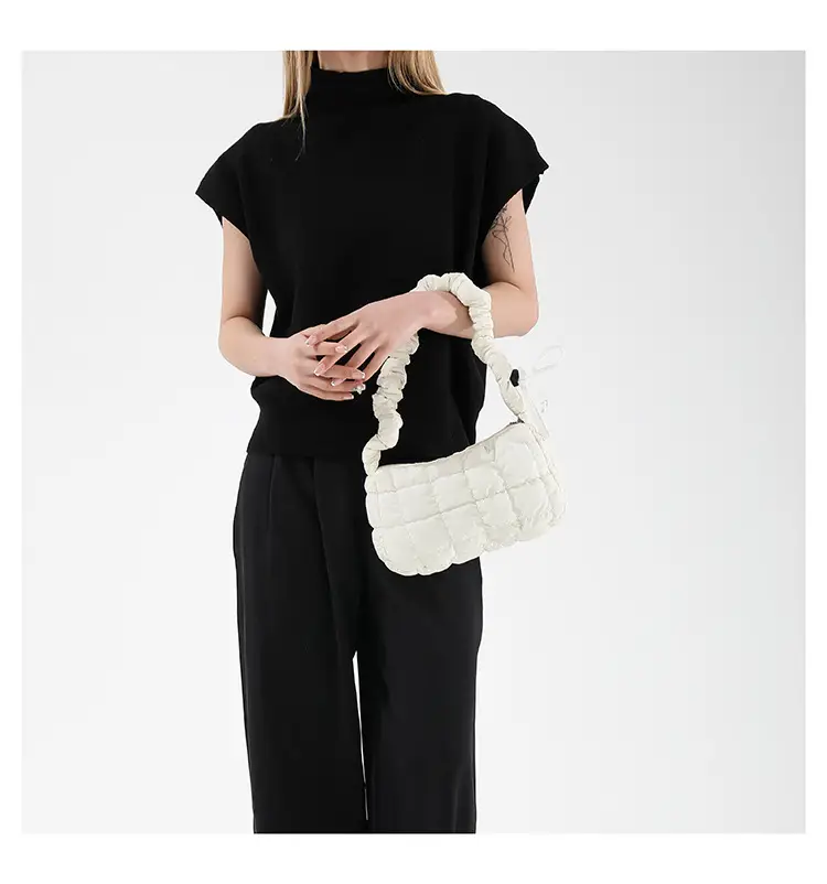 2024 Trendy Pleated Handbag with Crossbody Strap — feature 16