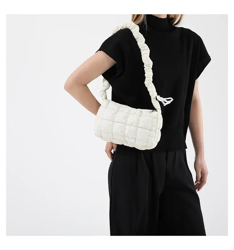2024 Trendy Pleated Handbag with Crossbody Strap — feature 17