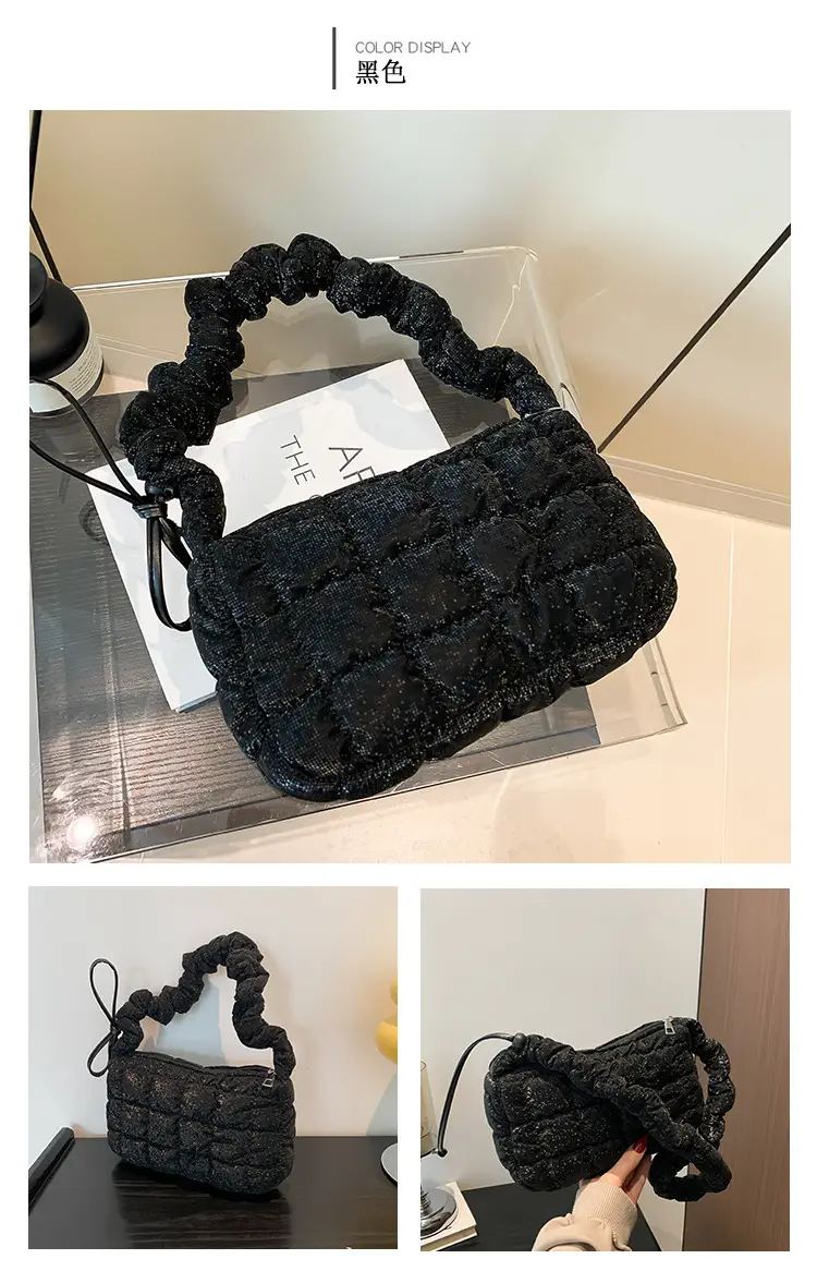 2024 Trendy Pleated Handbag with Crossbody Strap — feature 28