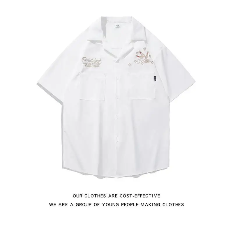 Men's Red White Motorcycle Racing Polo Shirt Short Sleeve