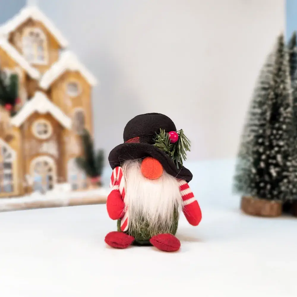 Dwarf Rudolph Christmas Ornament 199g Plaid Hat - Image 7