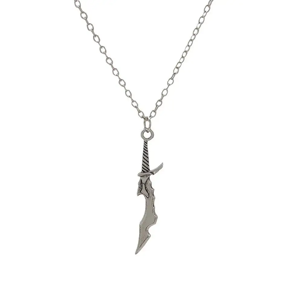 Anime Blade Necklace Pendant Silver Chain - Image 6