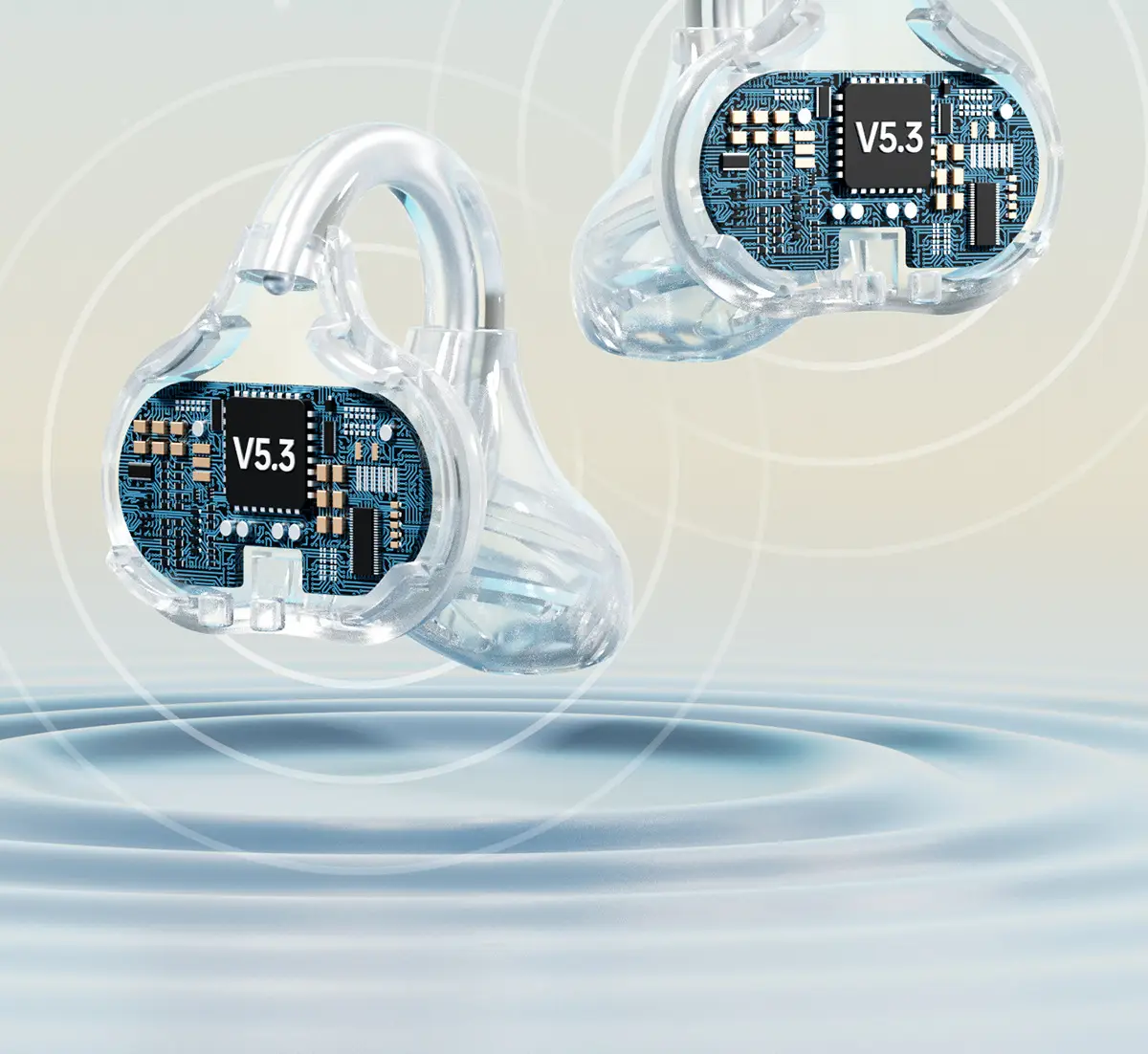 White Bluetooth Earbuds with Bone Conduction & Long Battery — feature 20