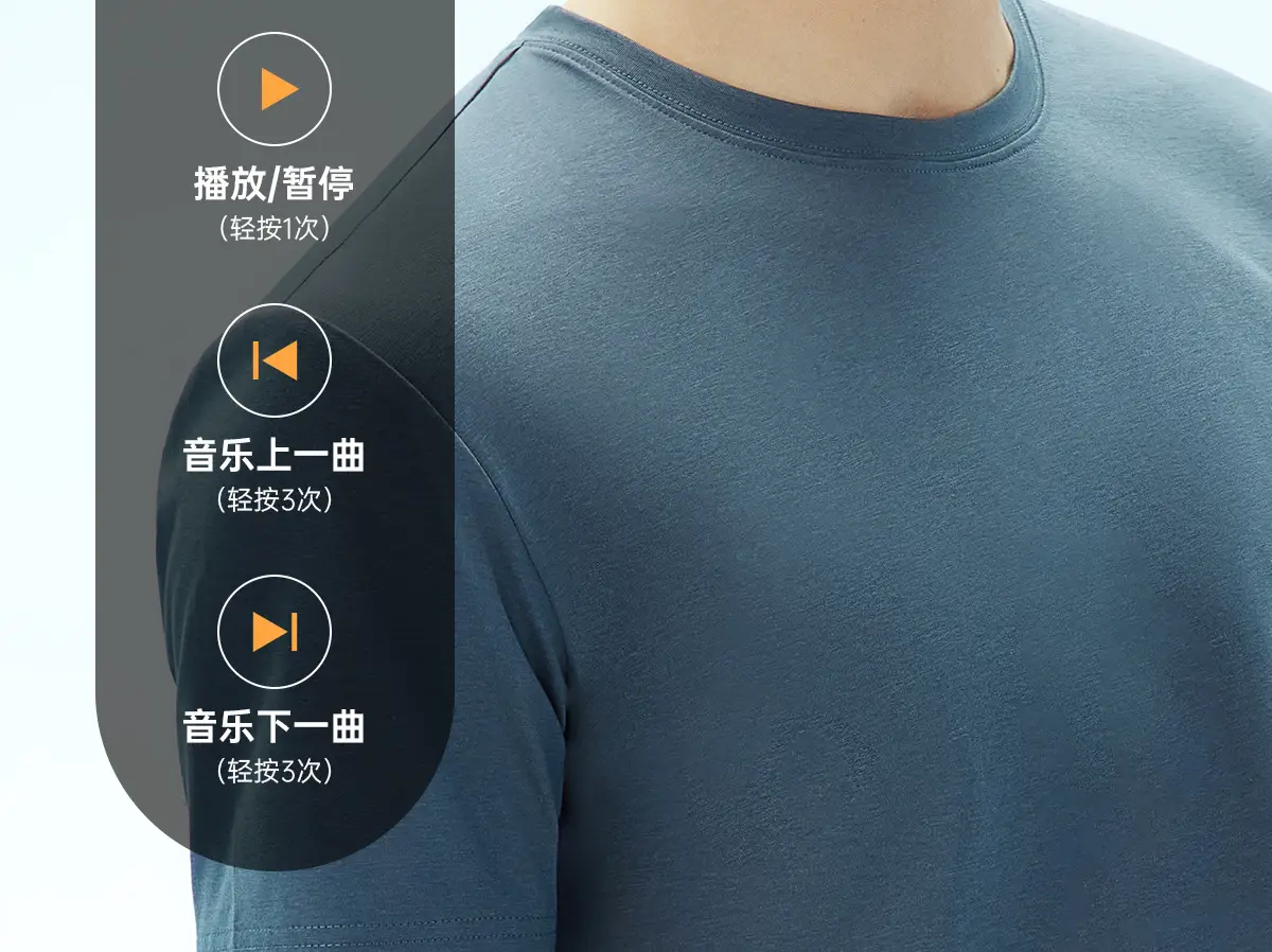 White Bluetooth Earbuds with Bone Conduction & Long Battery — feature 30