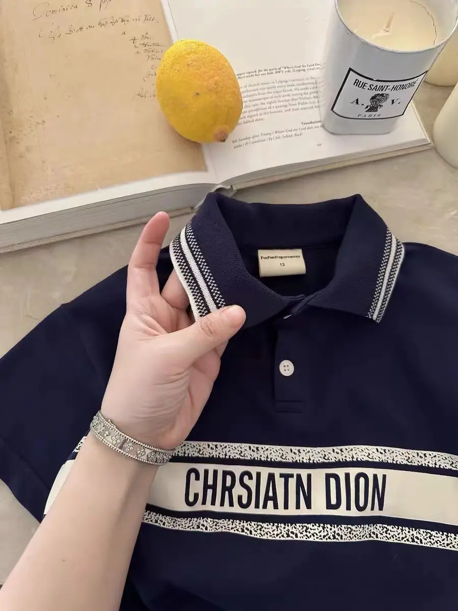 Children's Navy Polo Shirt Short Sleeve 2025 Summer — feature 5