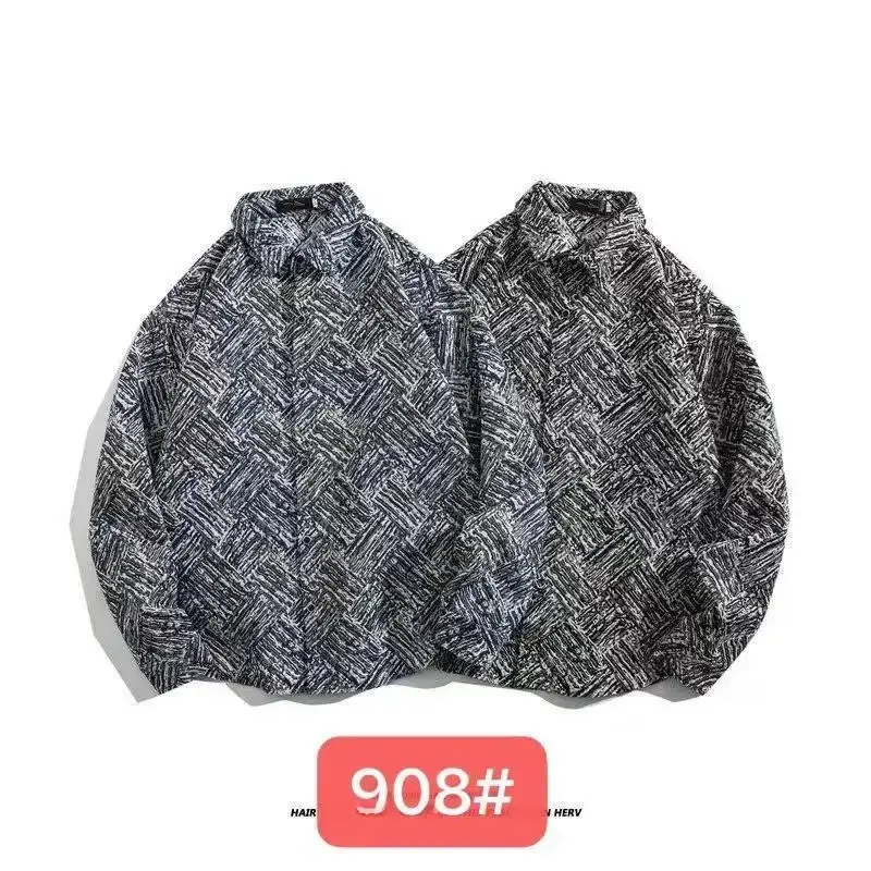 Vintage Baroque Embroidered Long Sleeve Shirt Men