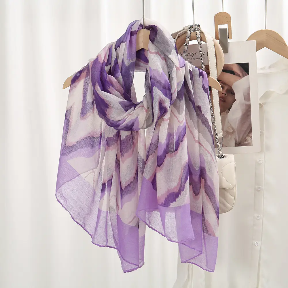 Green Printed Silk Scarf for Women Travel Sunscreen Shawl — feature 11