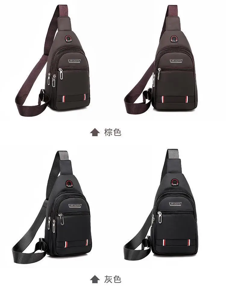 Men Waterproof Casual Shoulder Bag with Earphone Hole — feature 6