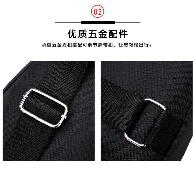 Men Waterproof Casual Shoulder Bag with Earphone Hole — feature 8