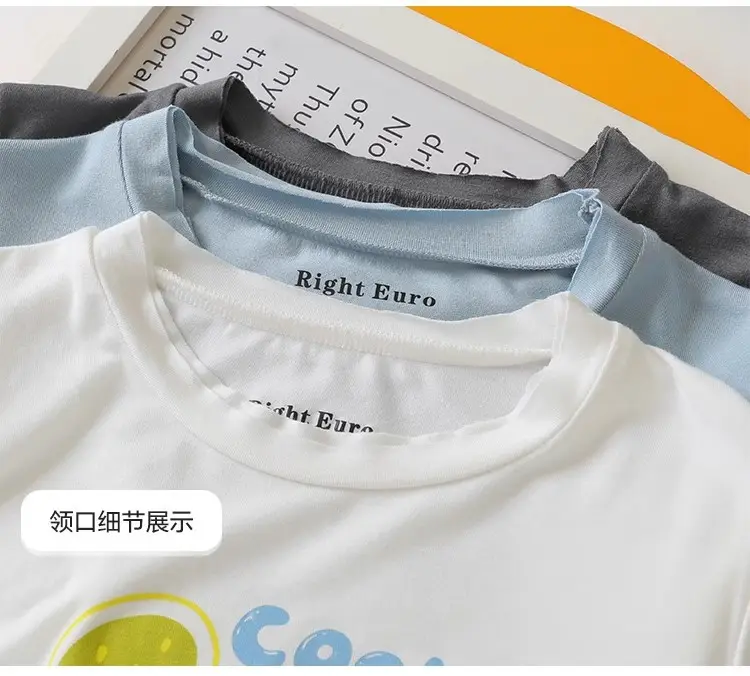Right European Boys Cotton Sleeveless T-Shirt White — feature 22