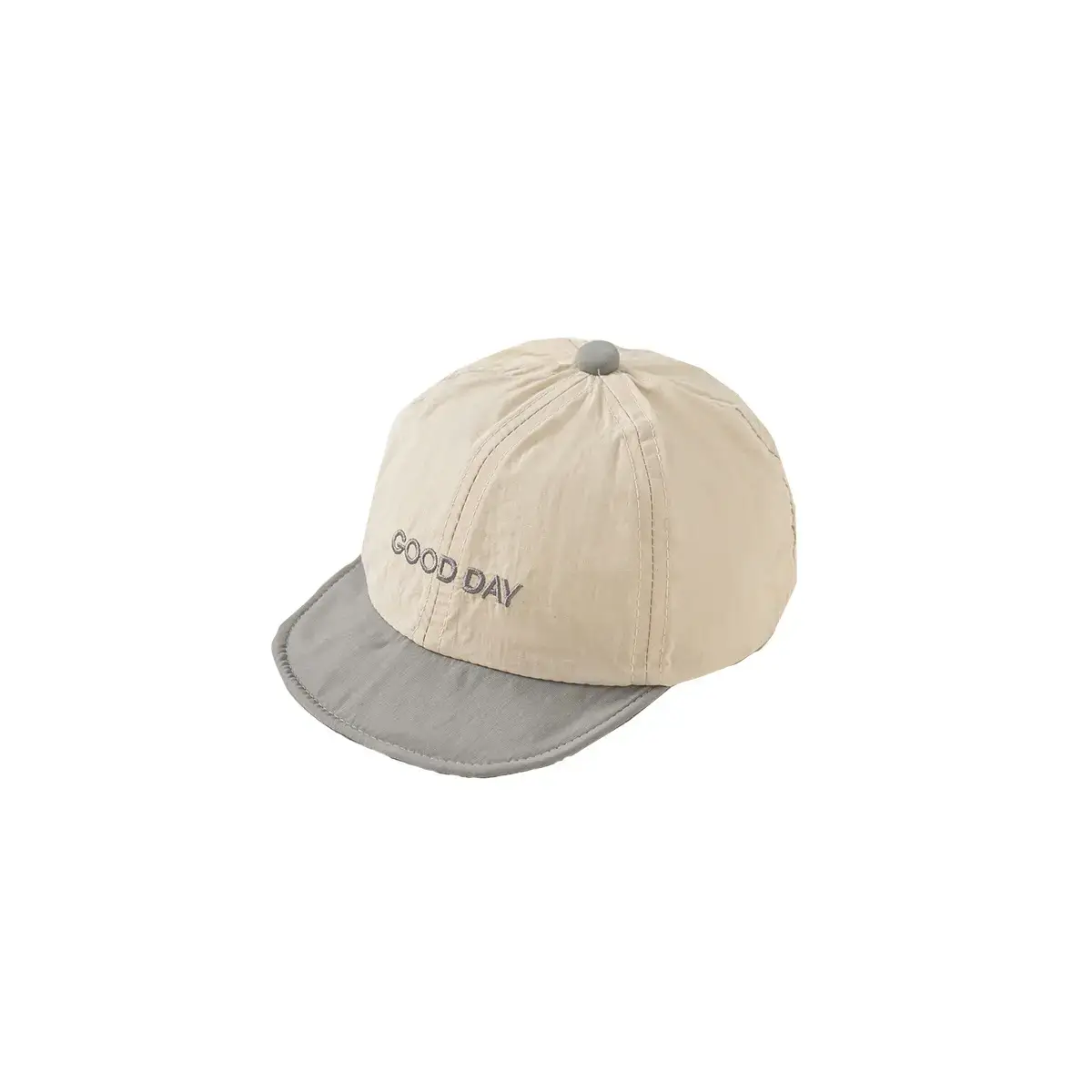 White Blue Letter Spliced Baby Cap Summer Outing