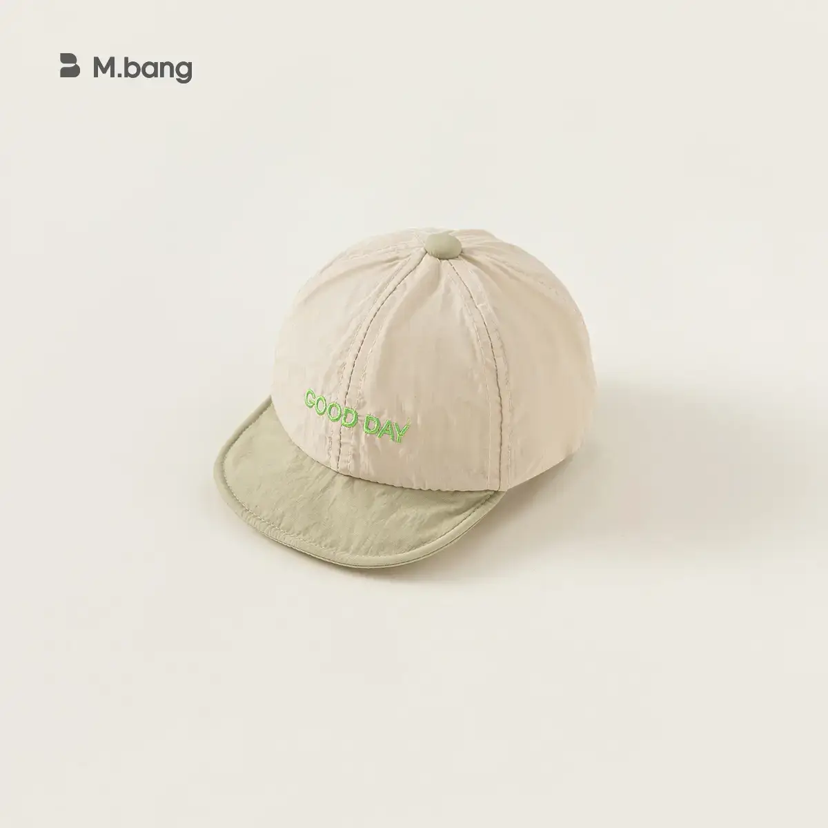 White Blue Letter Spliced Baby Cap Summer Outing