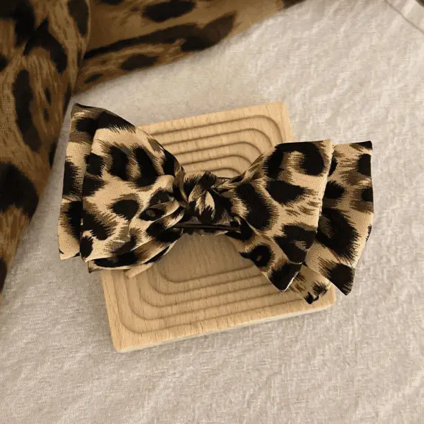 Leopard Print Cloud Bubble Hairpin for Women