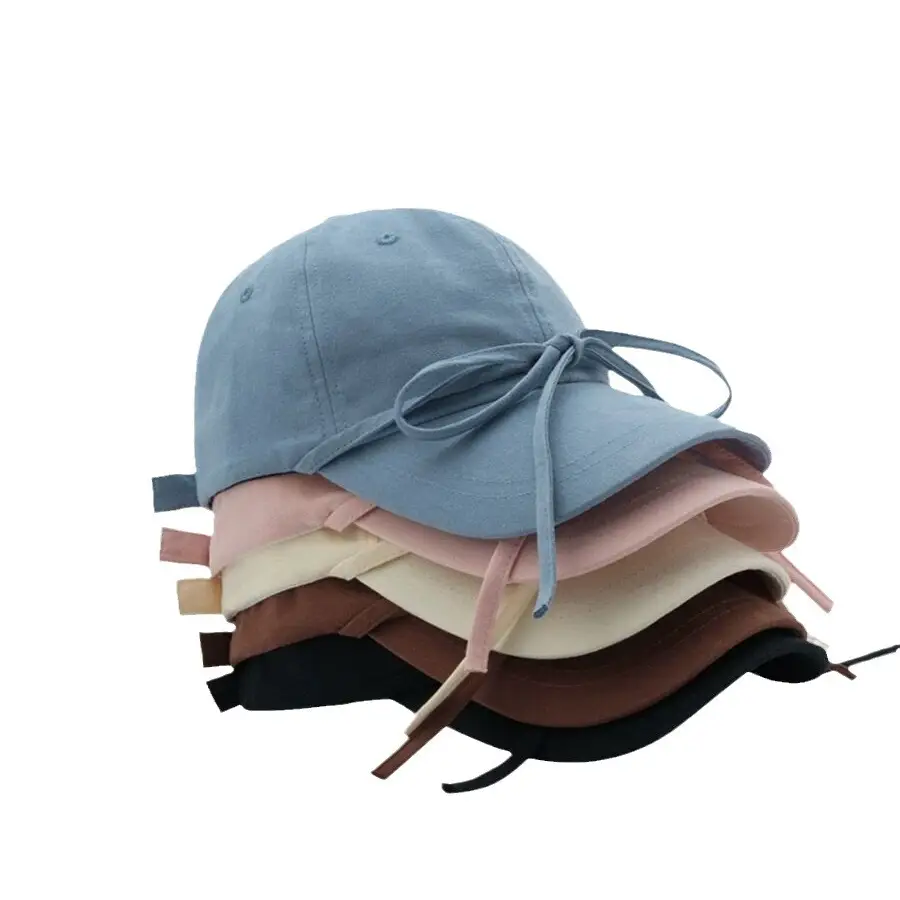 Bow Pink Baseball Cap for Women Wide Brim Sun Protection - Image 10