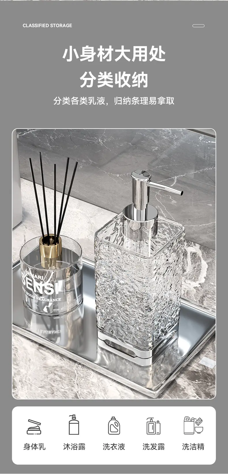 Travel Push-Type Glass Sanitizer Storage Bottle — feature 3
