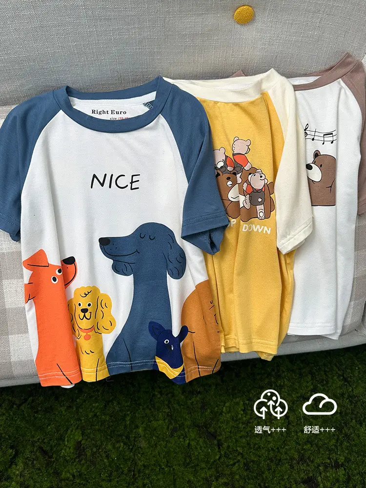 Boys' Cute Cartoon T-Shirt Summer Wear - Image 6