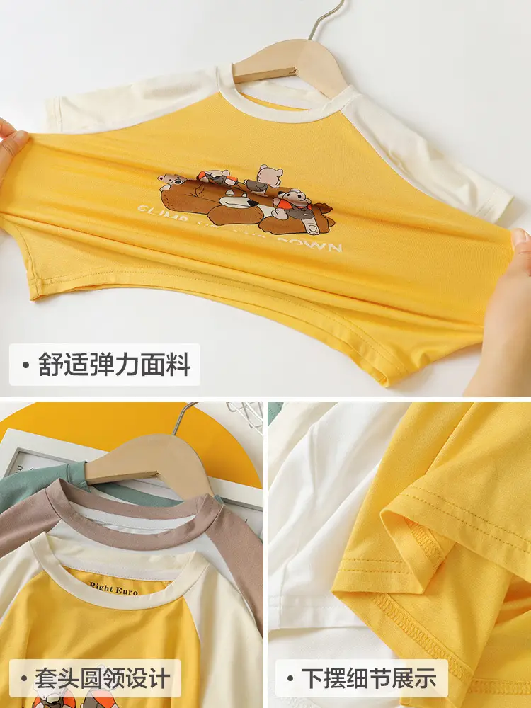 Boys' Cute Cartoon T-Shirt Summer Wear - Image 7