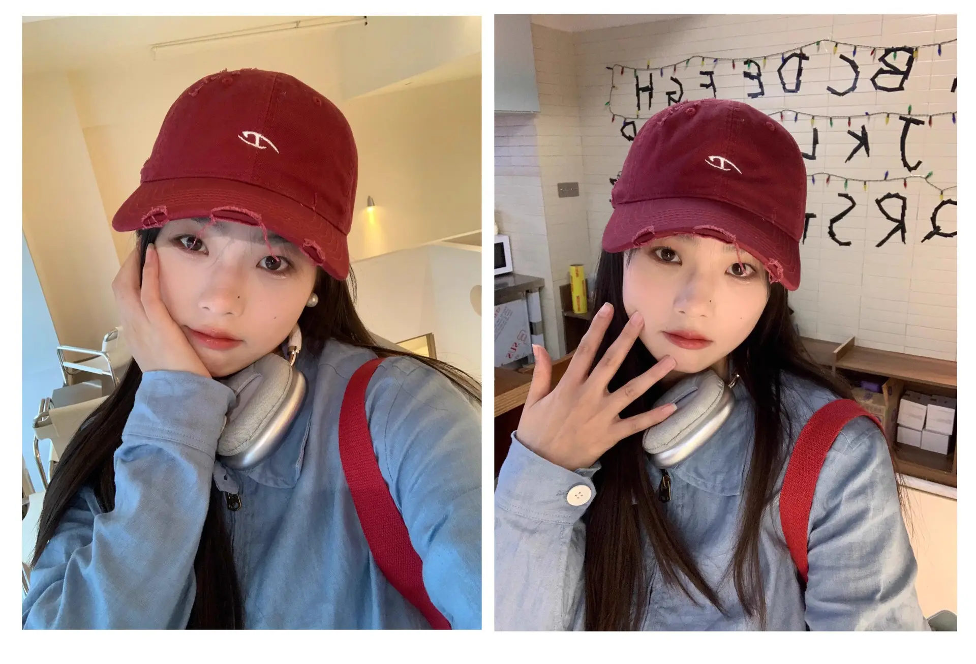 Women Embroidered Duckbill Cap Face-Slimming Baseball Cap — feature 12