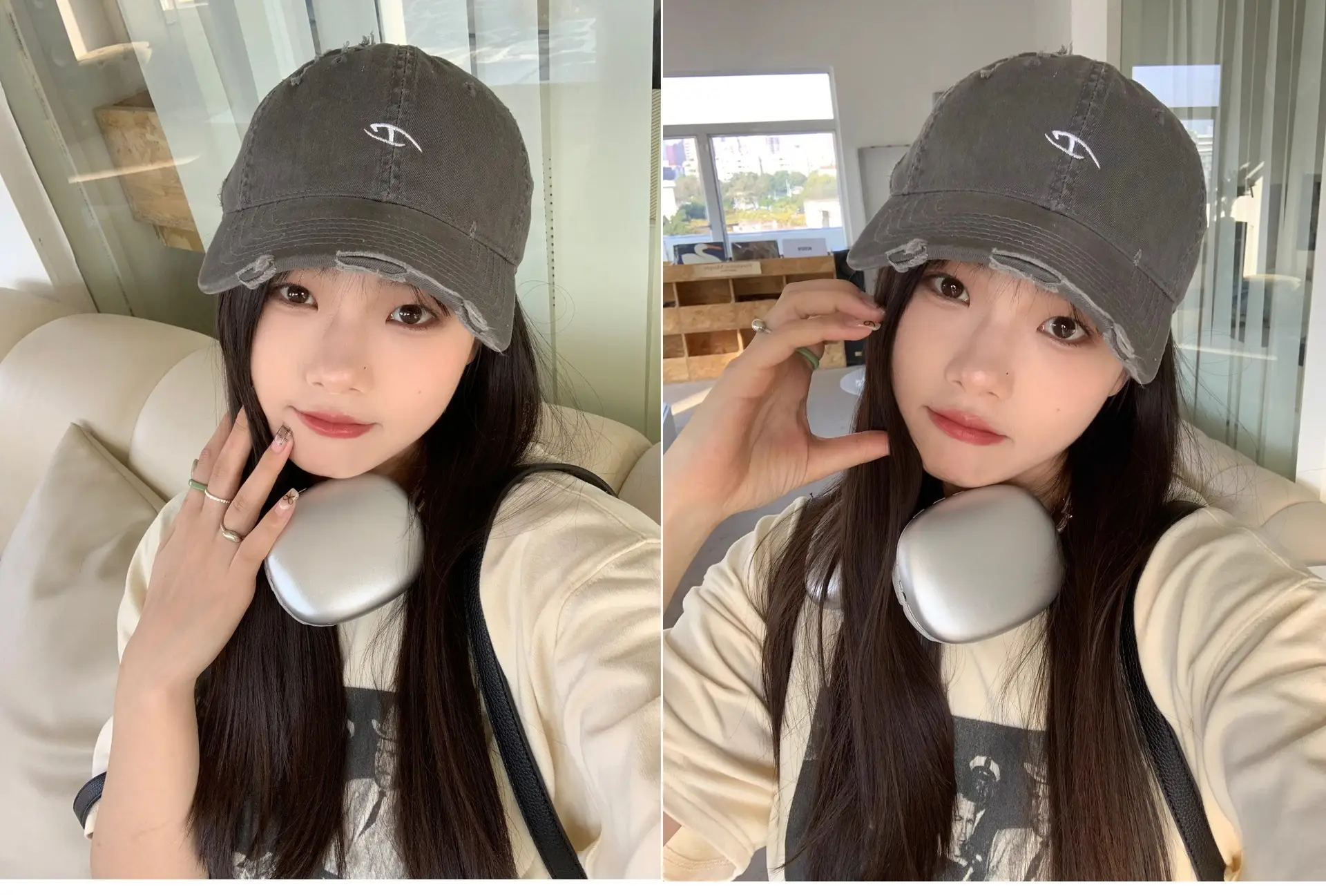 Women Embroidered Duckbill Cap Face-Slimming Baseball Cap — feature 20