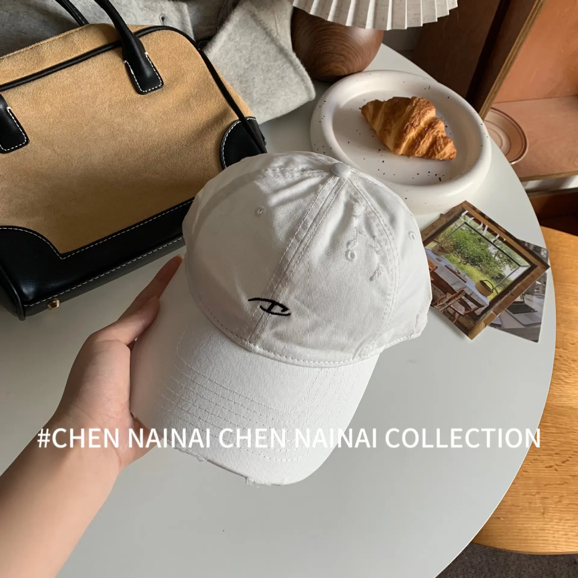 Women Embroidered Duckbill Cap Face-Slimming Baseball Cap - Image 6