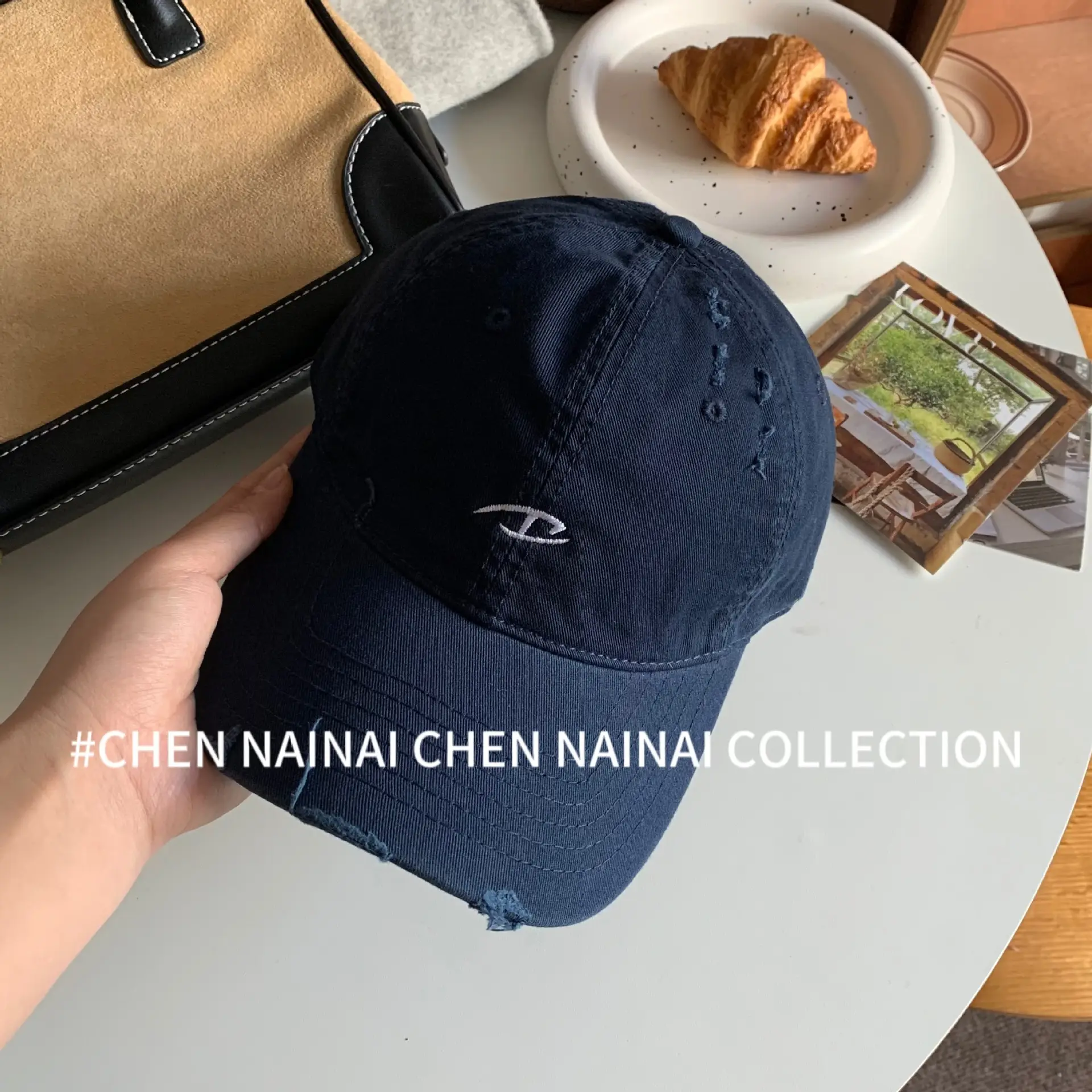 Women Embroidered Duckbill Cap Face-Slimming Baseball Cap - Image 7