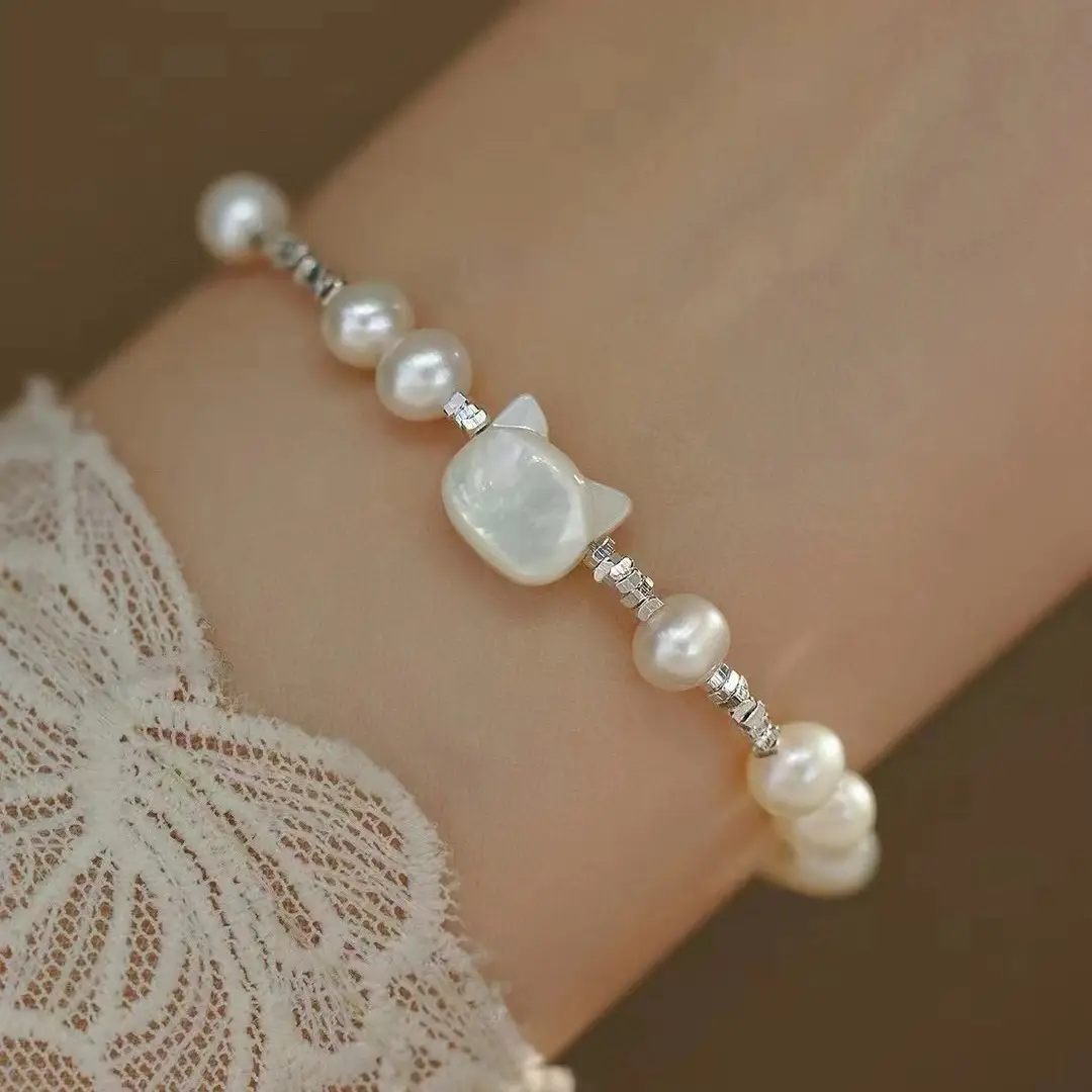 S925 Silver Pearl Bracelet Full Body Natural Real - Image 16
