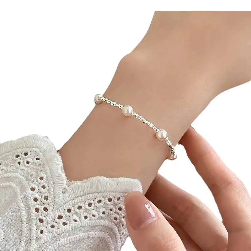 S925 Silver Pearl Bracelet Full Body Natural Real - Image 17