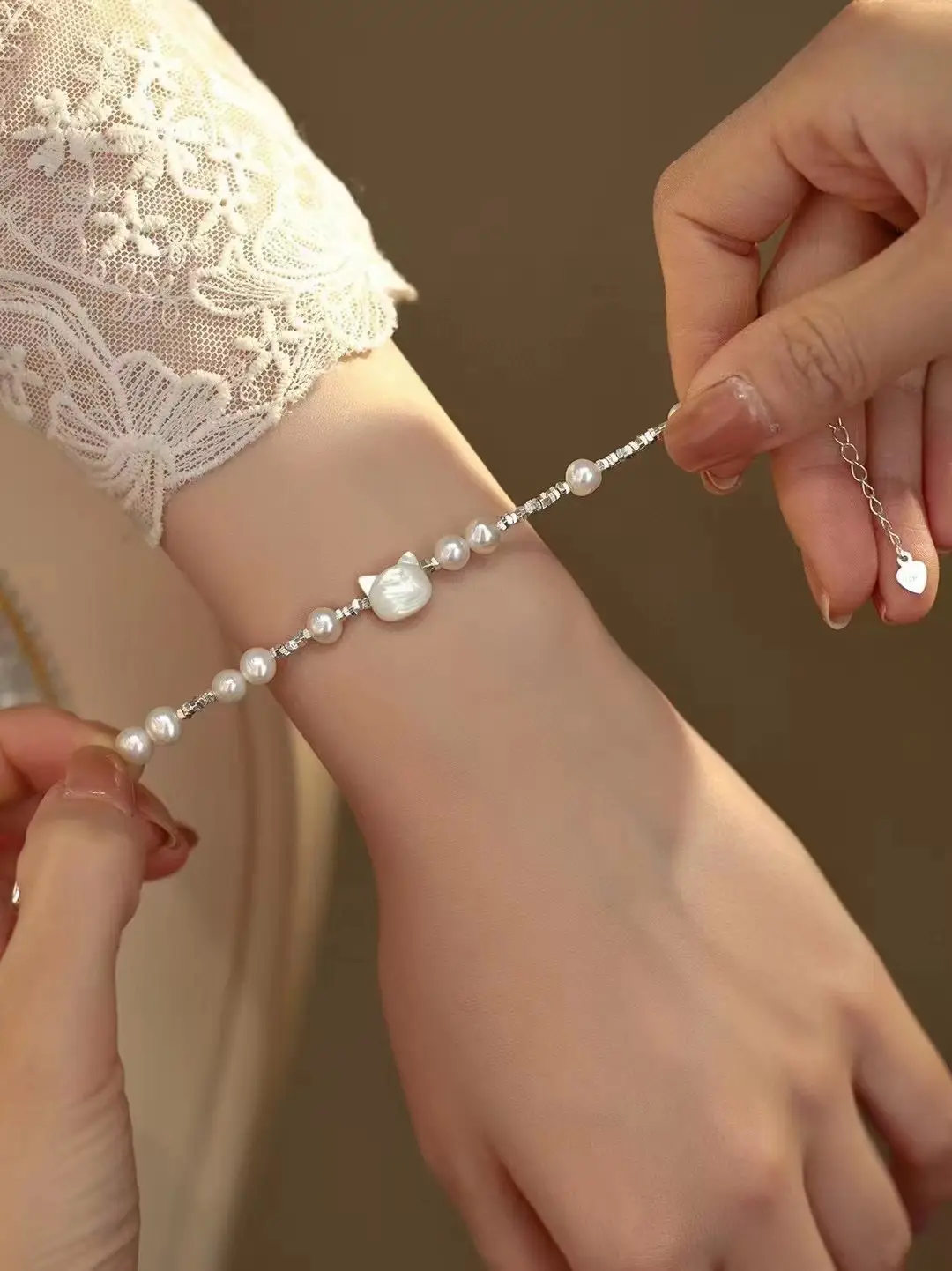 S925 Silver Pearl Bracelet Full Body Natural Real — feature 10