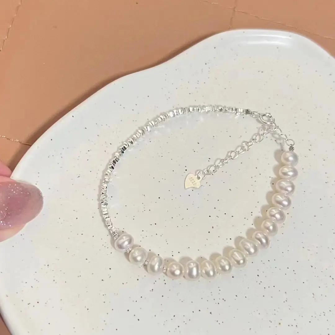 S925 Silver Pearl Bracelet Full Body Natural Real — feature 15