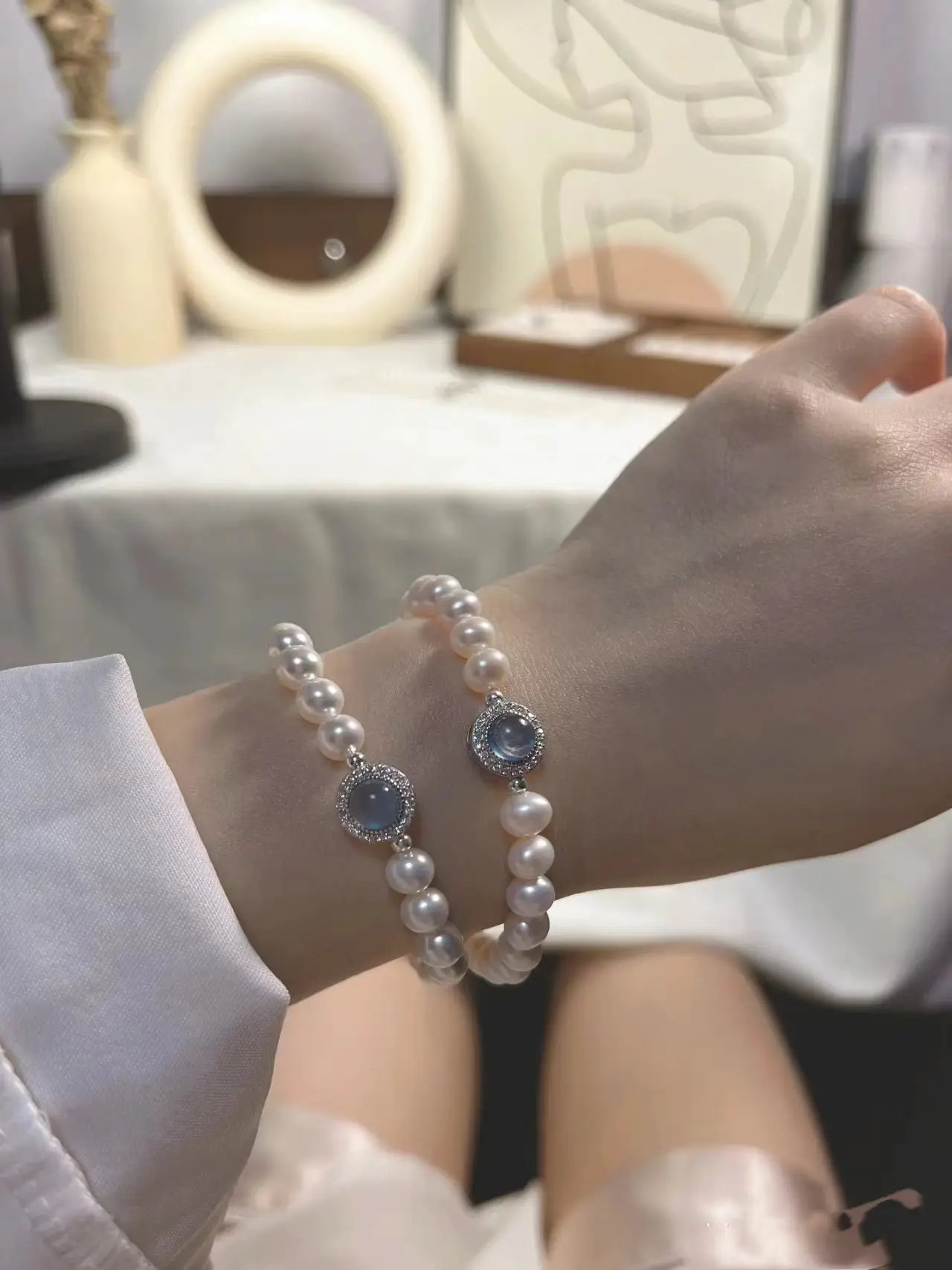 S925 Silver Pearl Bracelet Full Body Natural Real — feature 17