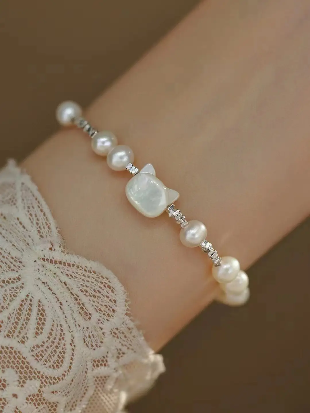 S925 Silver Pearl Bracelet Full Body Natural Real — feature 7