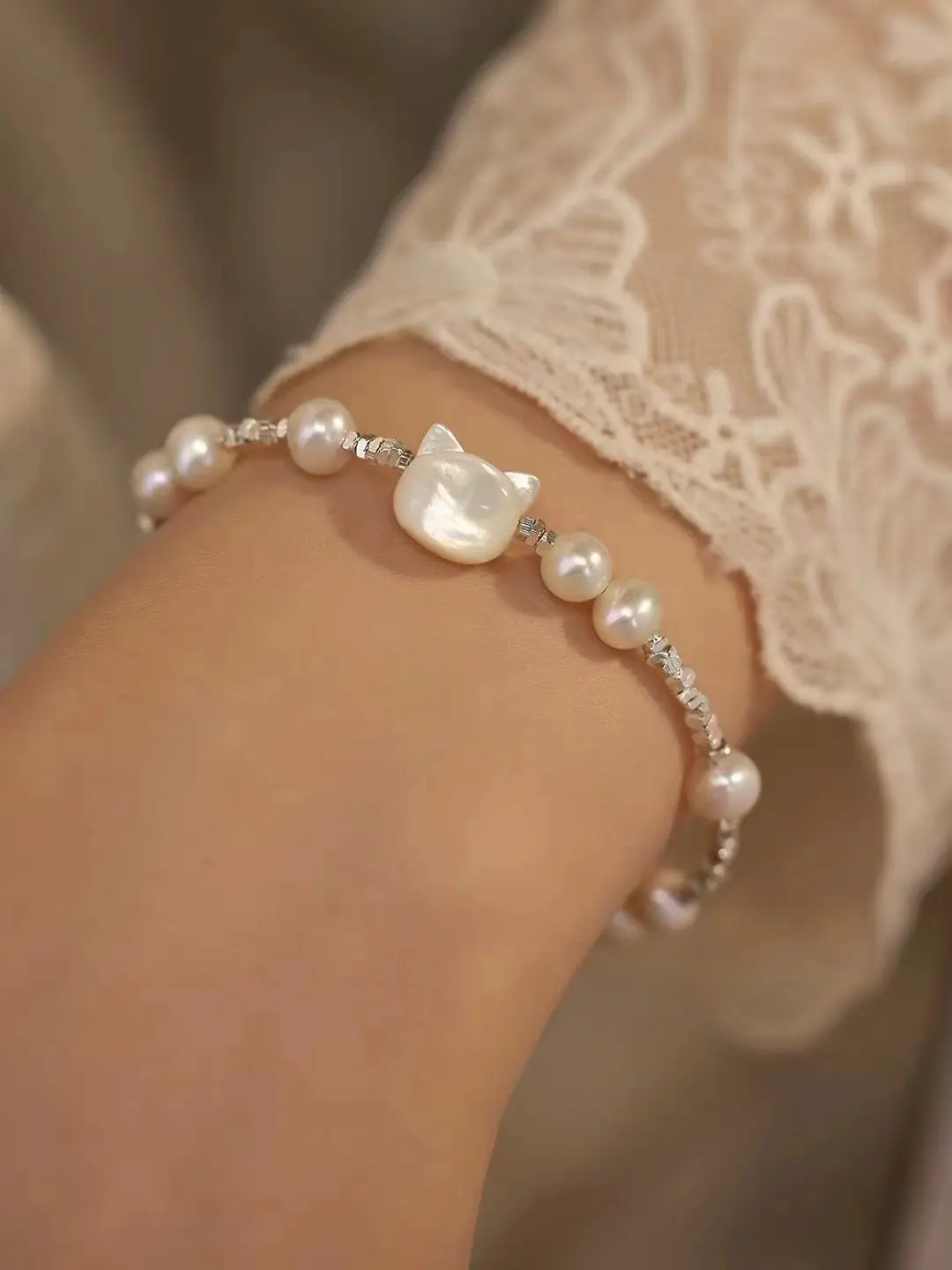S925 Silver Pearl Bracelet Full Body Natural Real — feature 8