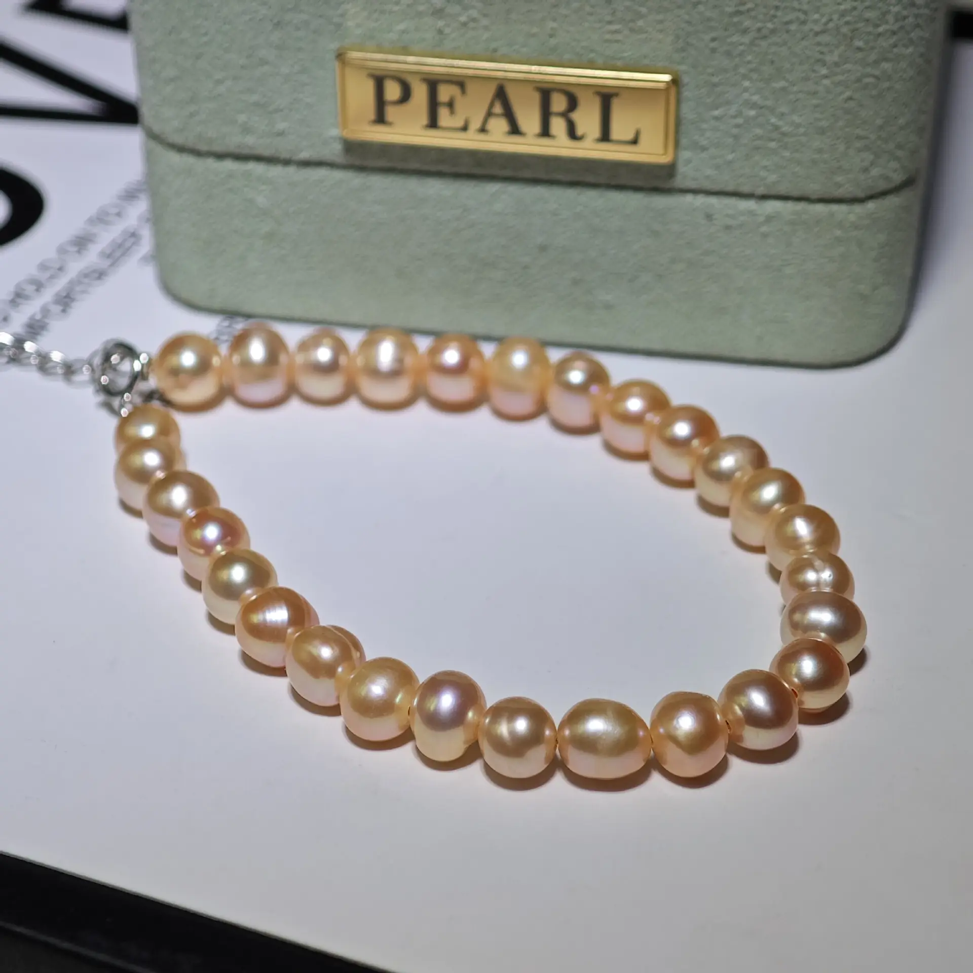 S925 Silver Pearl Bracelet Full Body Natural Real - Image 10