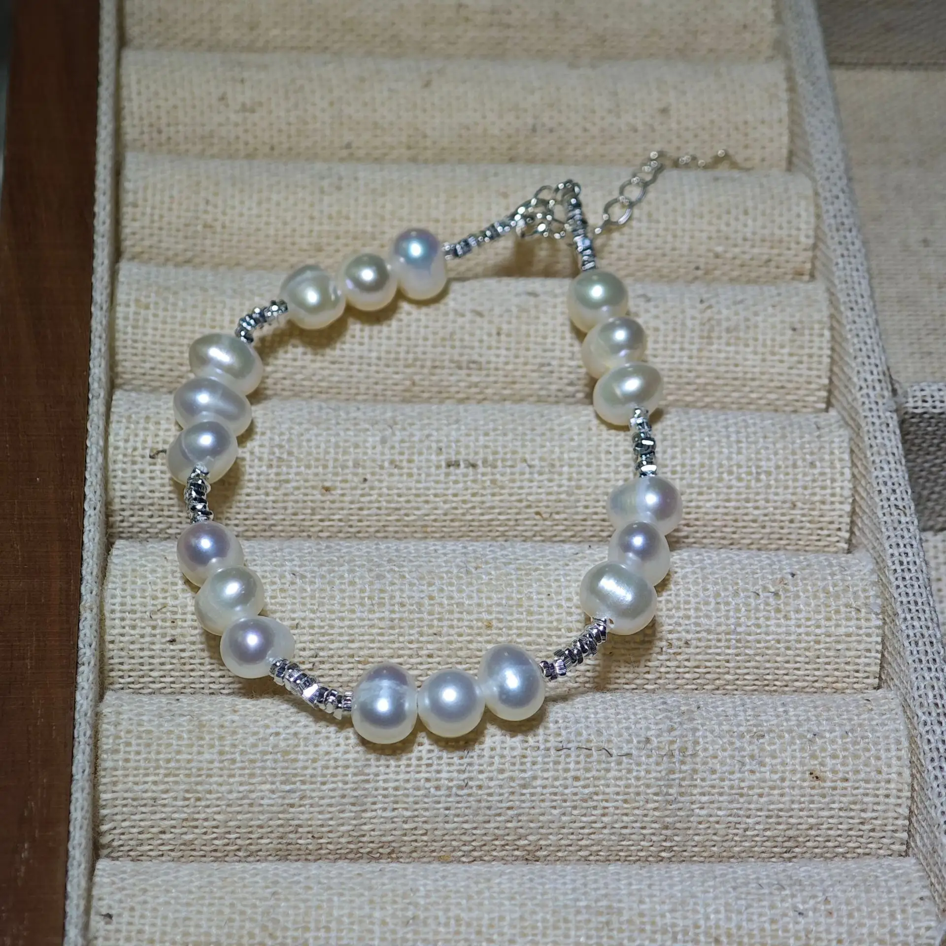 S925 Silver Pearl Bracelet Full Body Natural Real - Image 13