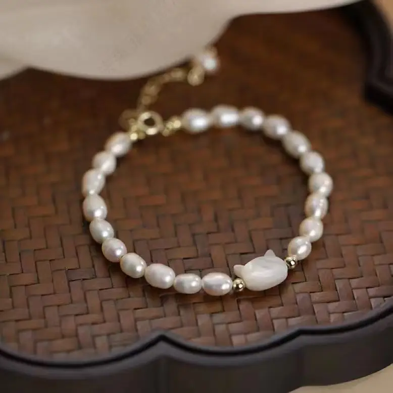 S925 Silver Pearl Bracelet Full Body Natural Real - Image 5