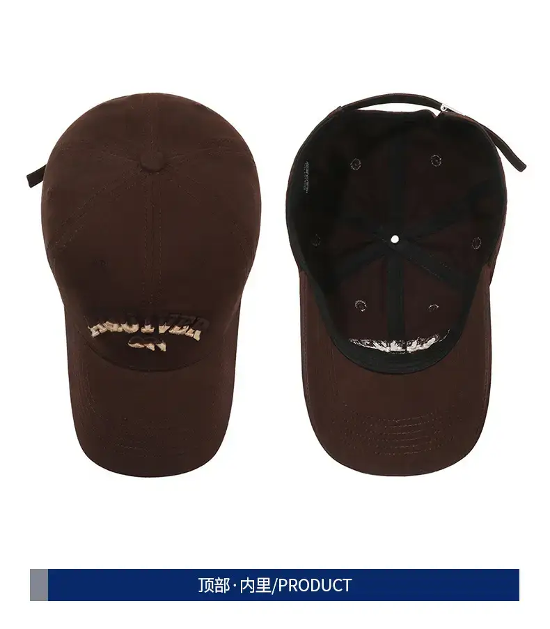 Black Korean Style Baseball Cap with Letter Embroidery — feature 9