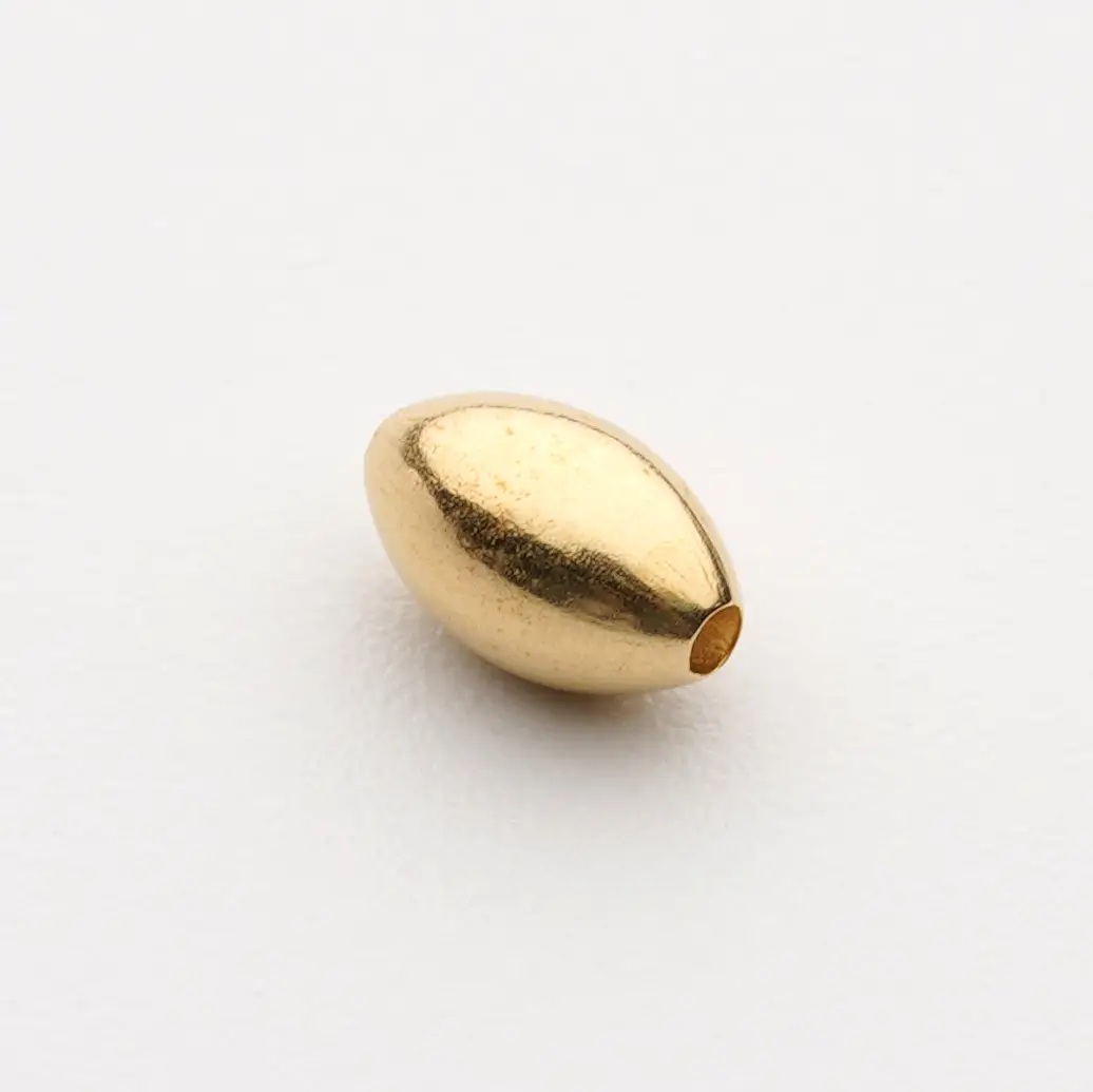 18K Gold Oval Gold Beads 2mm Diameter - Image 7