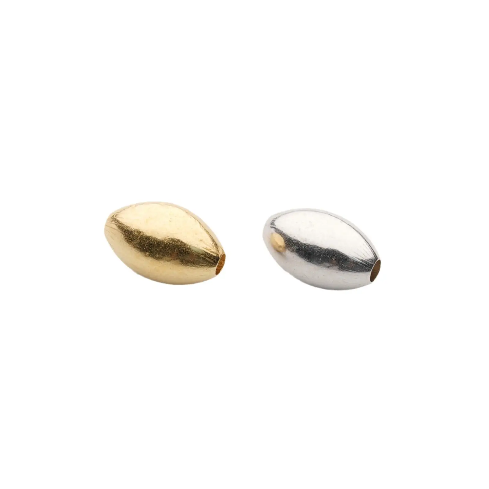 18K Gold Oval Gold Beads 2mm Diameter - Image 8
