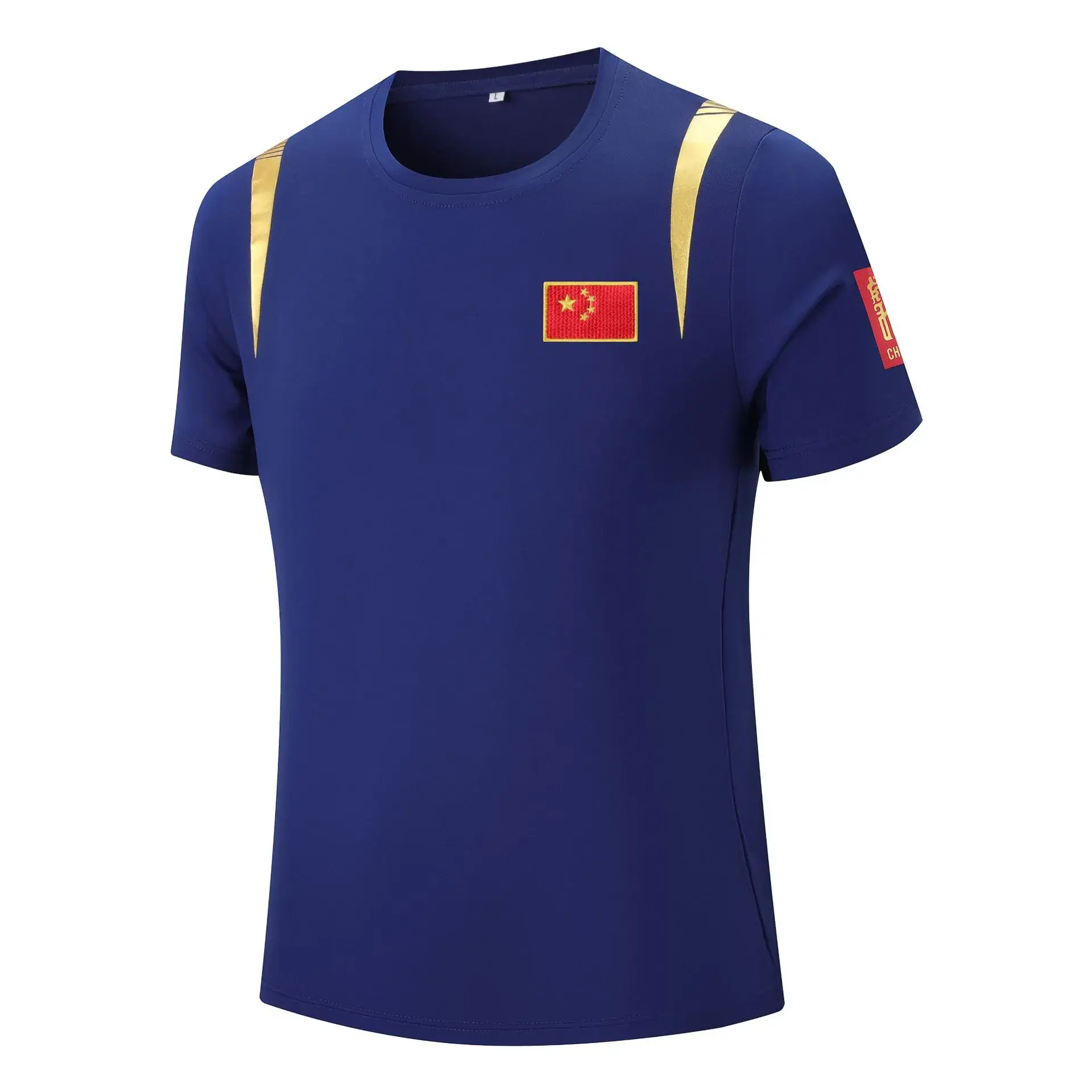 Summer 2024 Chinese team men's and women's round neck short-sleeved sports T-shirt parent-child team uniform coach uniform top customization wholesale
