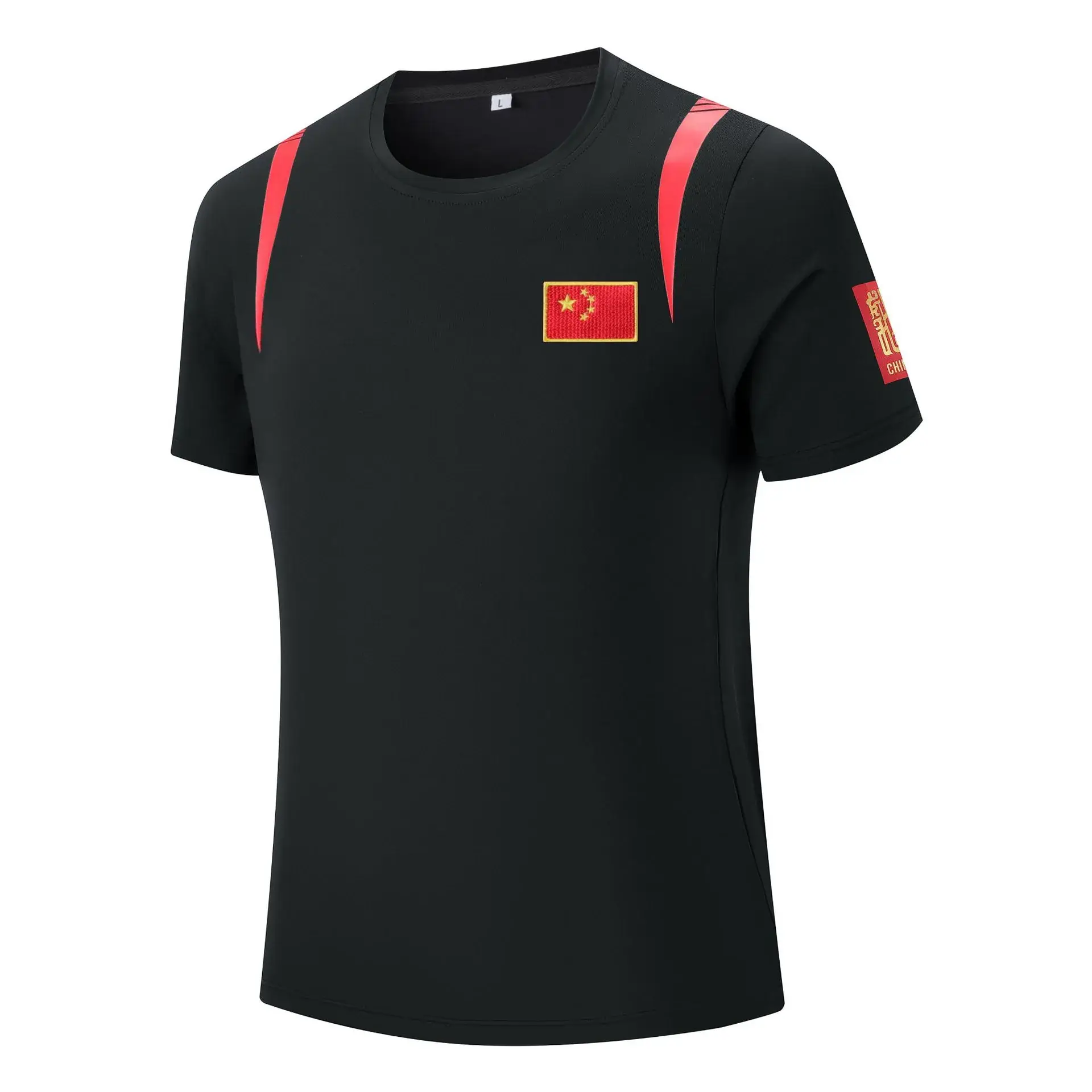 Summer 2024 Chinese team men's and women's round neck short-sleeved sports T-shirt parent-child team uniform coach uniform top customization wholesale
