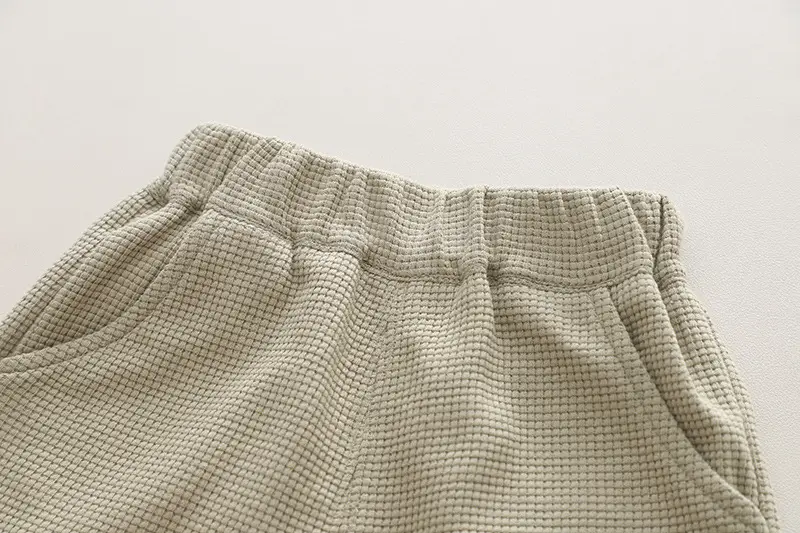 Children Cotton T-Shirt Shorts Set Gray Momma Print Summer — feature 12