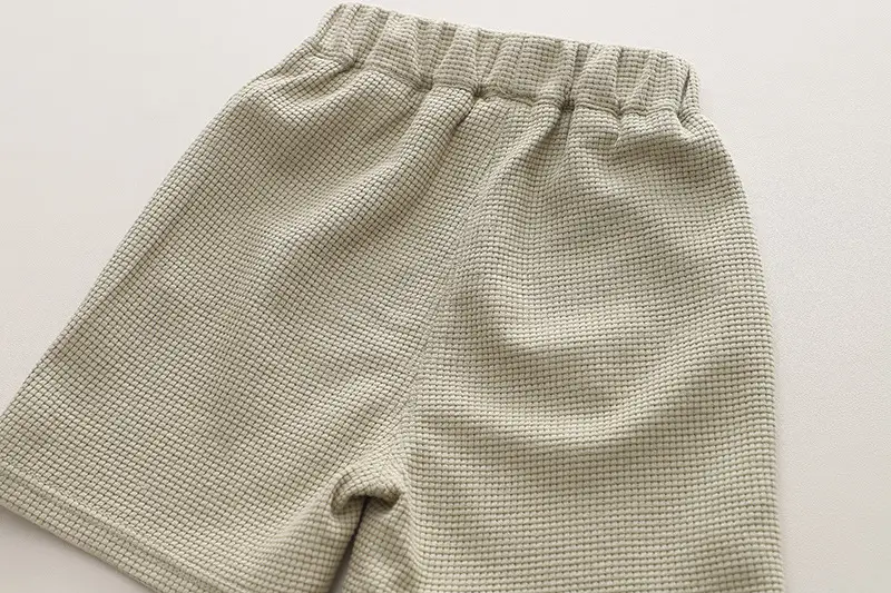Children Cotton T-Shirt Shorts Set Gray Momma Print Summer — feature 16