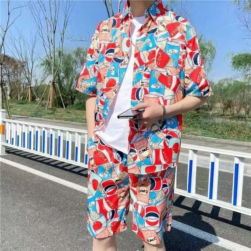 Hawaiian Print Beach Suit Men Summer Thin Sanya Travel - Image 7
