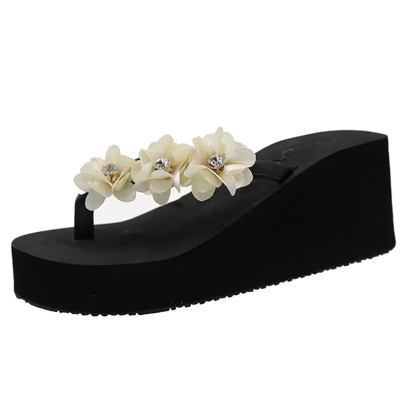 Outdoor student flip-flops women's summer non-slip sandals simple beach slippers flip-flops Korean style wedge platform - Image 7
