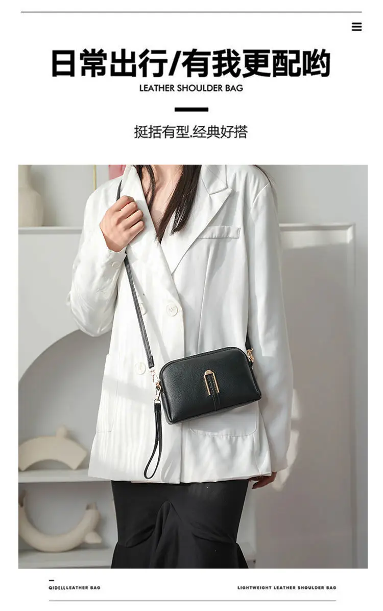 Soft Leather Shoulder Bag for Women Blue 2024 — feature 1