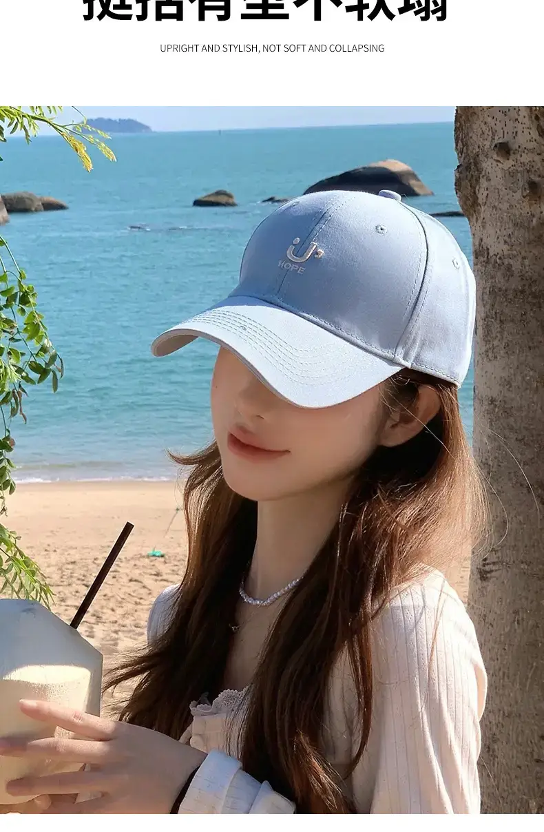 Women Pink Peaked Cap with Wide Brim 2024 — feature 7