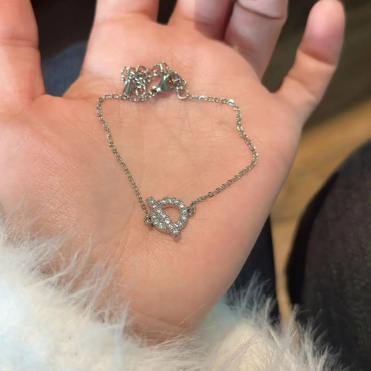 Small Q-Pig Nose Diamond Bracelet for Women - Image 5