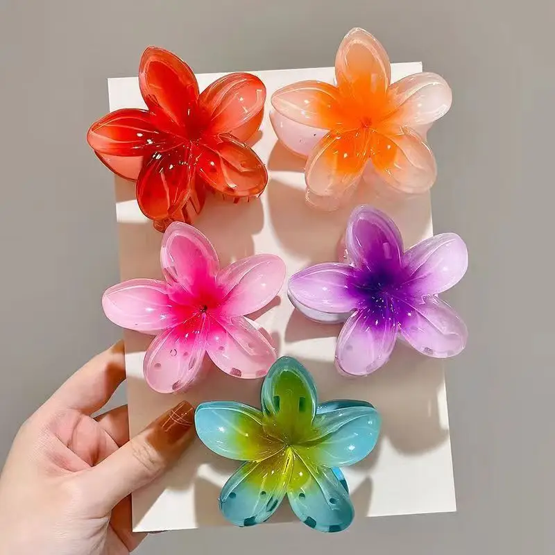 Purple Floral Hair Clips with Crystal Accents - Image 41
