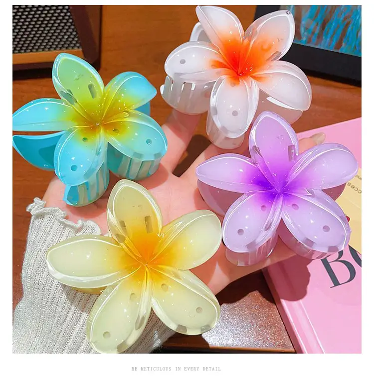 Purple Floral Hair Clips with Crystal Accents — feature 12