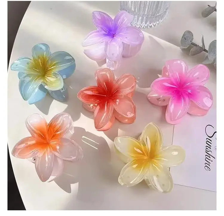 Purple Floral Hair Clips with Crystal Accents — feature 6